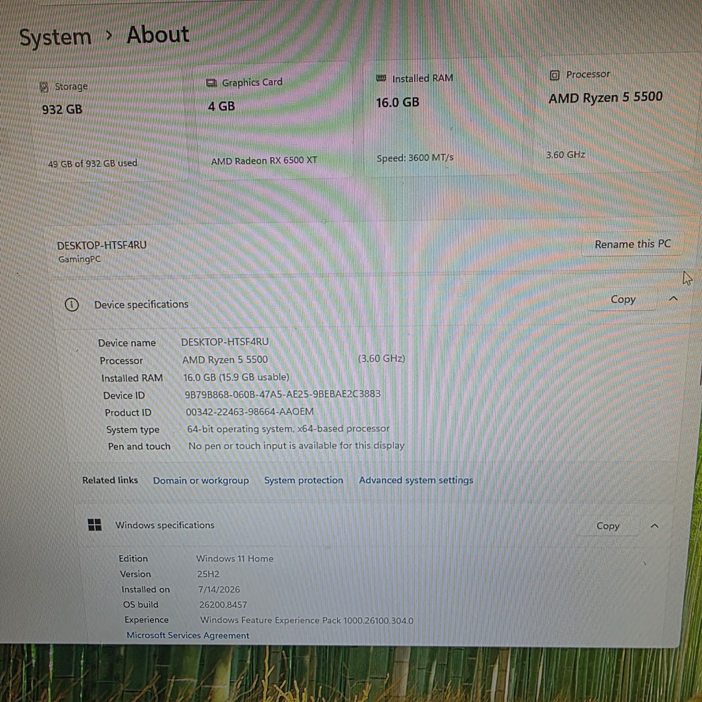 CyberPower Custom PC Ryzen 5 5500 3.60GHz 16GB RAM 1TB SSD AMD Radeon RX 6500 XT