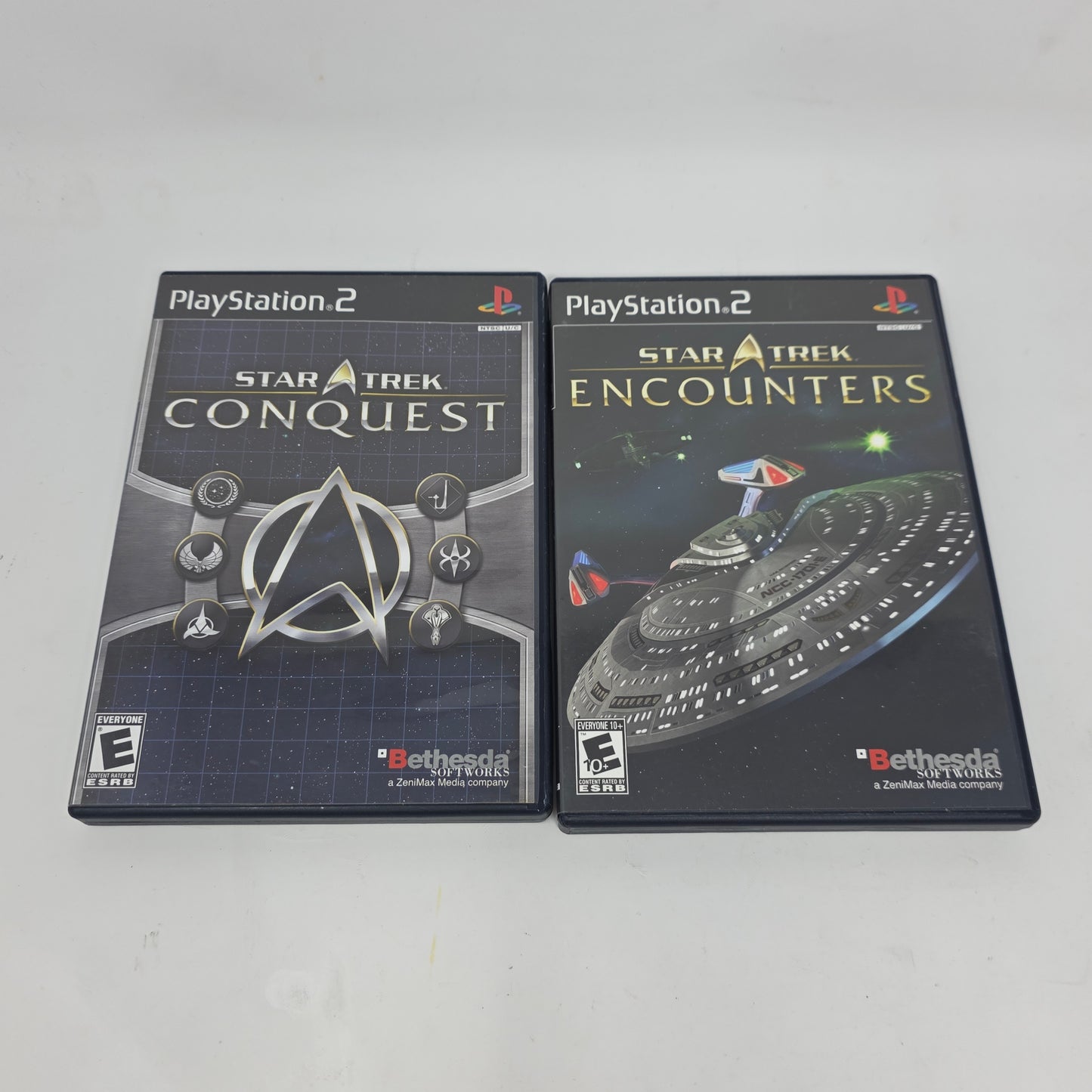 Lot of 2 Sony PS2 Games Star Trek Conquest & Encounters CIB