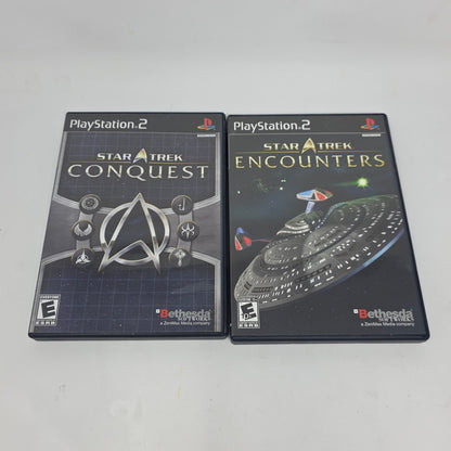 Lot of 2 Sony PS2 Games Star Trek Conquest & Encounters CIB