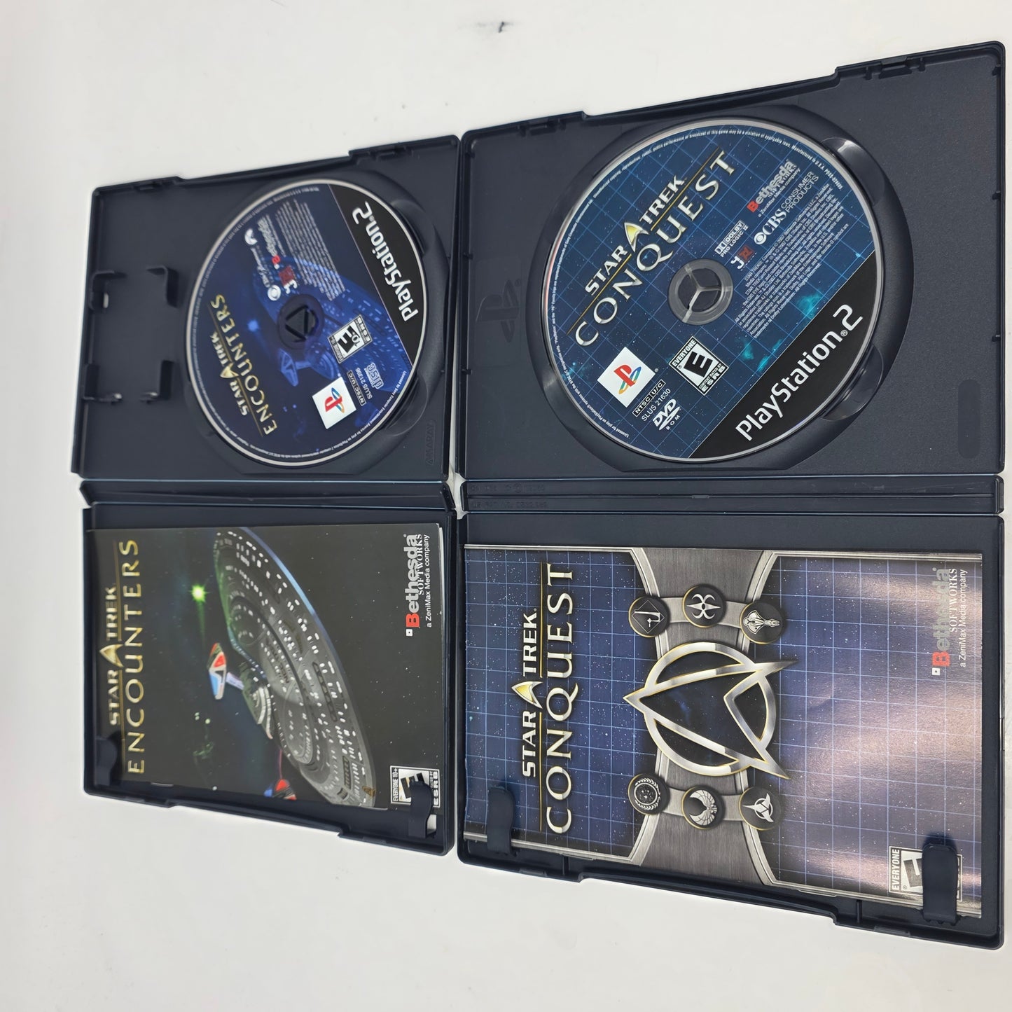 Lot of 2 Sony PS2 Games Star Trek Conquest & Encounters CIB