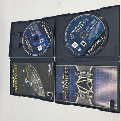 Lot of 2 Sony PS2 Games Star Trek Conquest & Encounters CIB