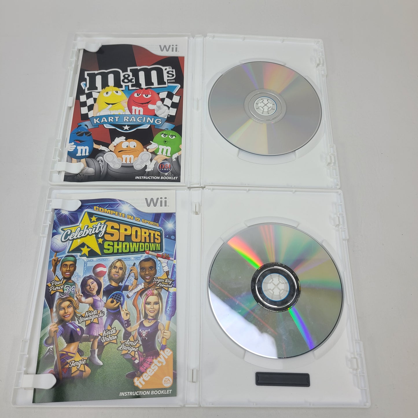 Nintendo Wii 5 Game Lot DDR Hottest Party 2 Wipeout Deca Sports 2 M&M Kart Racing