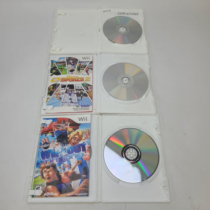 Nintendo Wii 5 Game Lot DDR Hottest Party 2 Wipeout Deca Sports 2 M&M Kart Racing