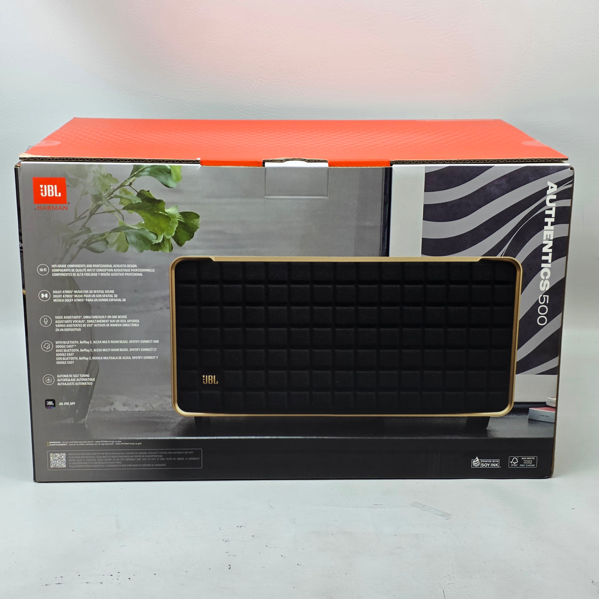 New JBL Authentics 500 Smart Home Speaker Black JBLAUTH500BLKAM