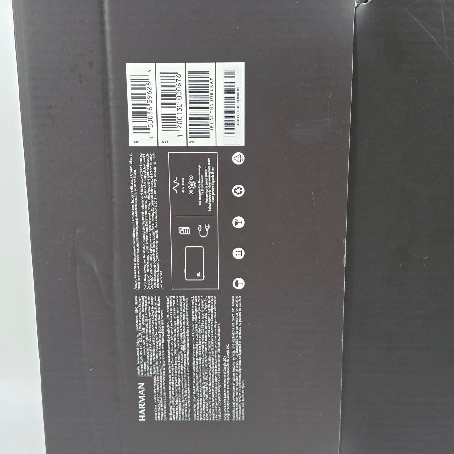 New JBL Authentics 500 Smart Home Speaker Black  JBLAUTH500BLKAM