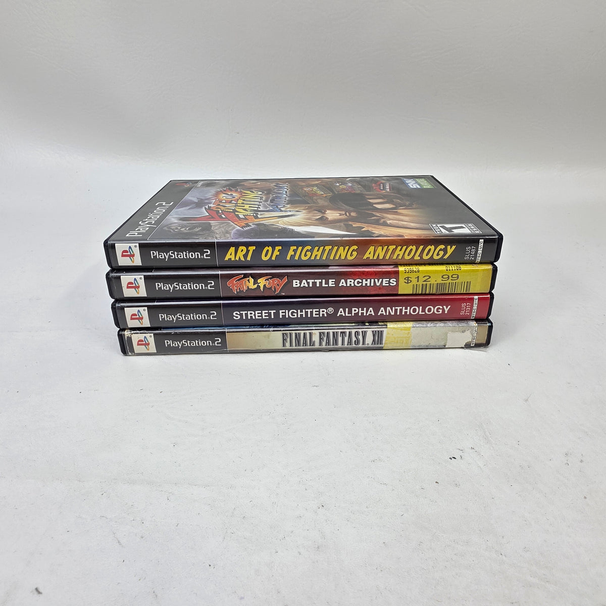 Lot of 4 Sony PS2 Games Art of Fighting Fatal Fury Street Fighter FF XII