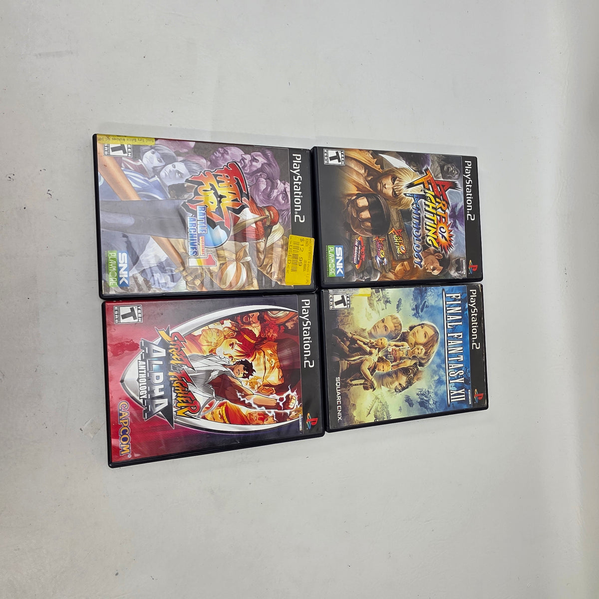 Lot of 4 Sony PS2 Games Art of Fighting Fatal Fury Street Fighter FF XII