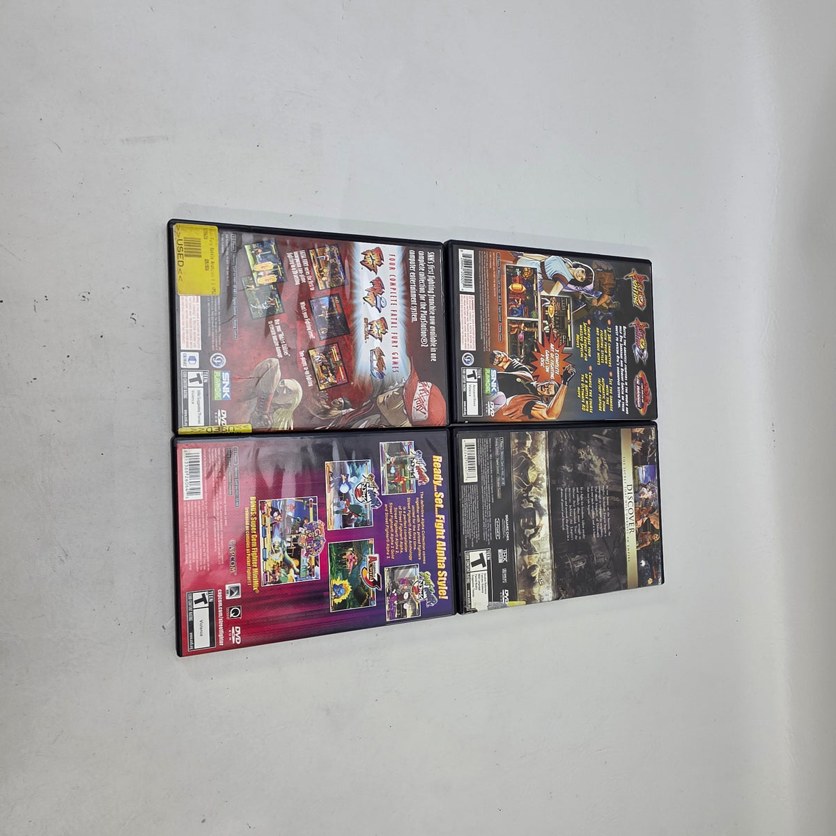Lot of 4 Sony PS2 Games Art of Fighting Fatal Fury Street Fighter FF XII