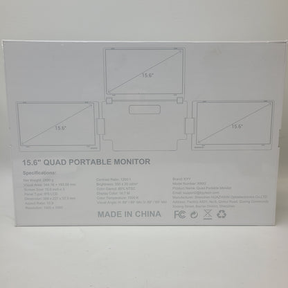 New KYY 15.6" X90G LCD Anti-glare Matte Finish IPS Quad Portable Monitor