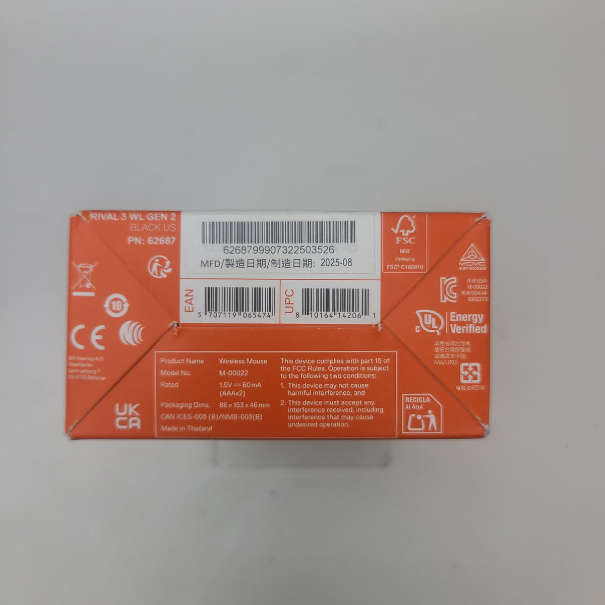 New SteelSeries Rival 3 Wireless Gaming Mouse M-00022