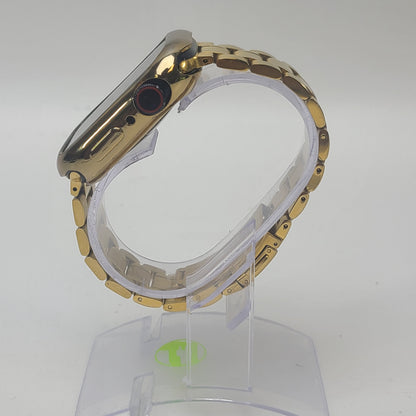 Apple Watch Series 9 45mm Midnight Aluminum GPS MRMF3LL/A Gold Stainless Link Band