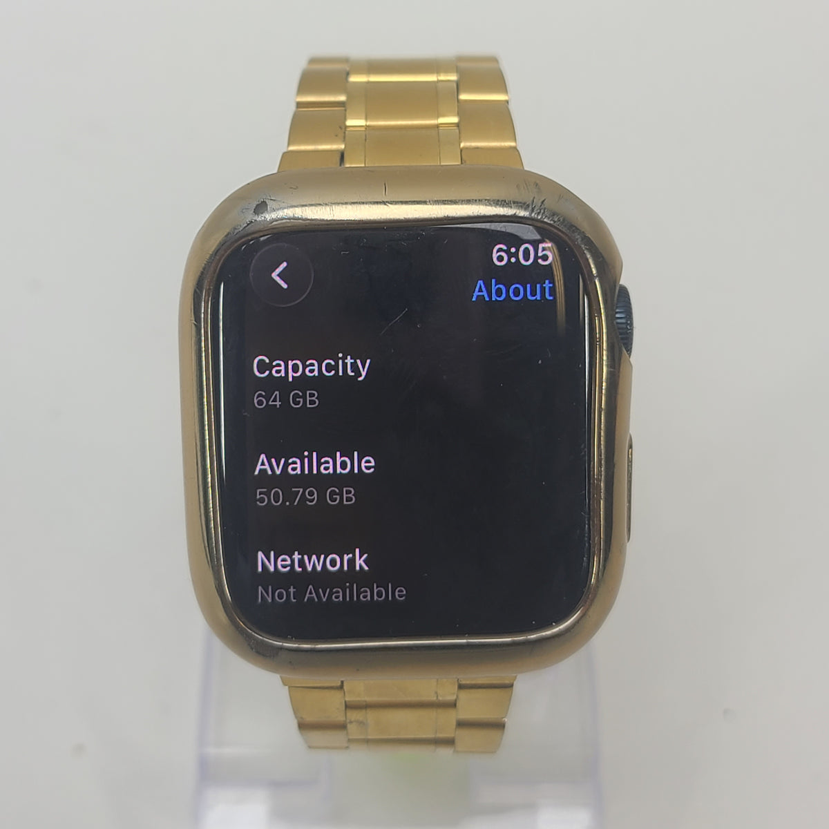 Apple Watch Series 9 45mm Midnight Aluminum GPS MRMF3LL/A Gold Stainless Link Band