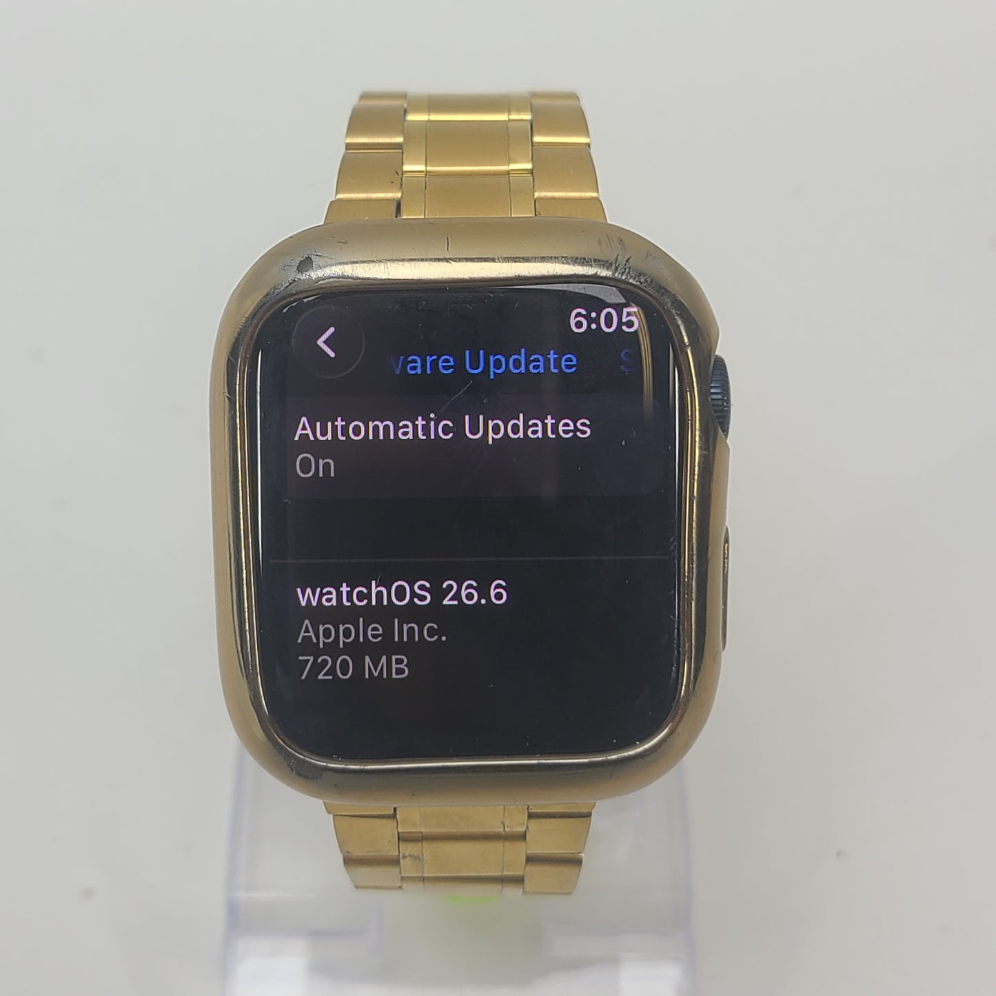 Apple Watch Series 9 45mm Midnight Aluminum GPS MRMF3LL/A Gold Stainless Link Band