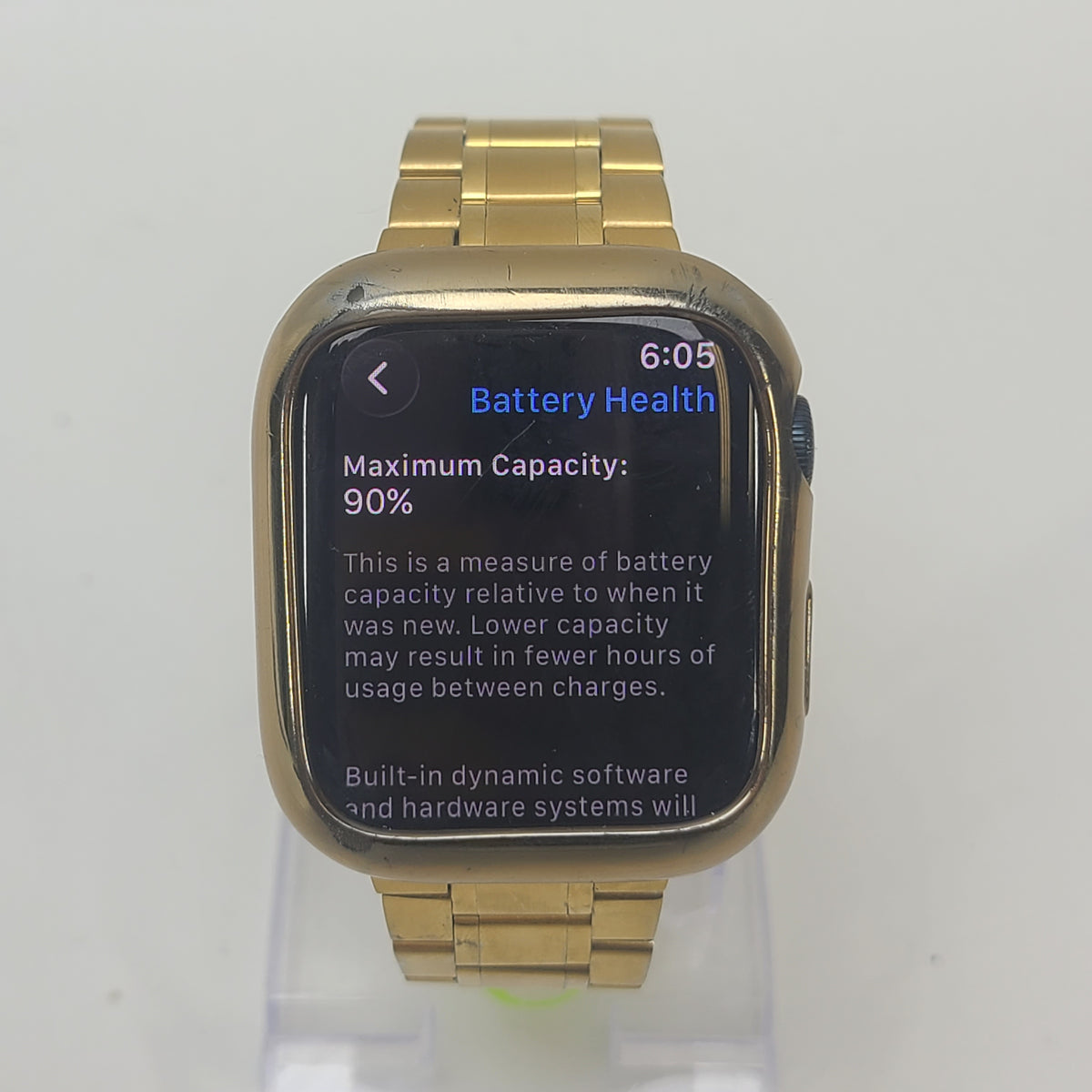 Apple Watch Series 9 45mm Midnight Aluminum GPS MRMF3LL/A Gold Stainless Link Band