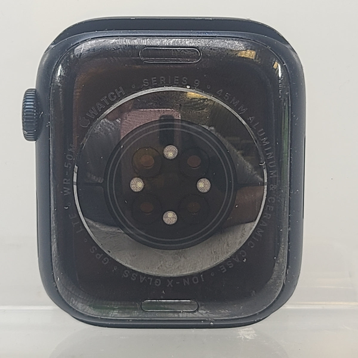 Apple Watch Series 9 45mm Midnight Aluminum GPS MRMF3LL/A Gold Stainless Link Band