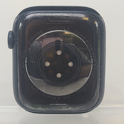 Apple Watch Series 9 45mm Midnight Aluminum GPS MRMF3LL/A Gold Stainless Link Band