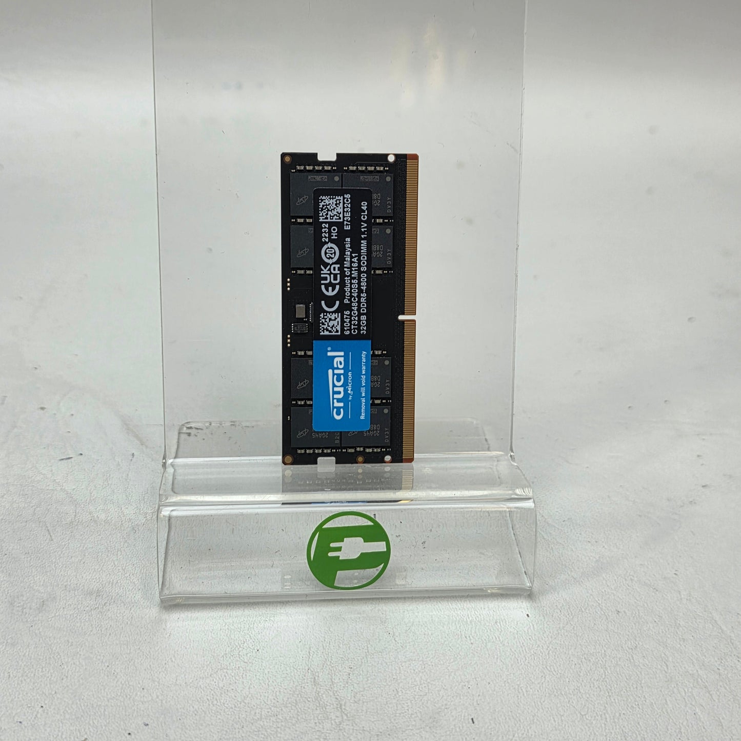 Crucial 32GB DDR5 4800MHz Laptop RAM SODIMM CT32G48C40S5 PC5-38400