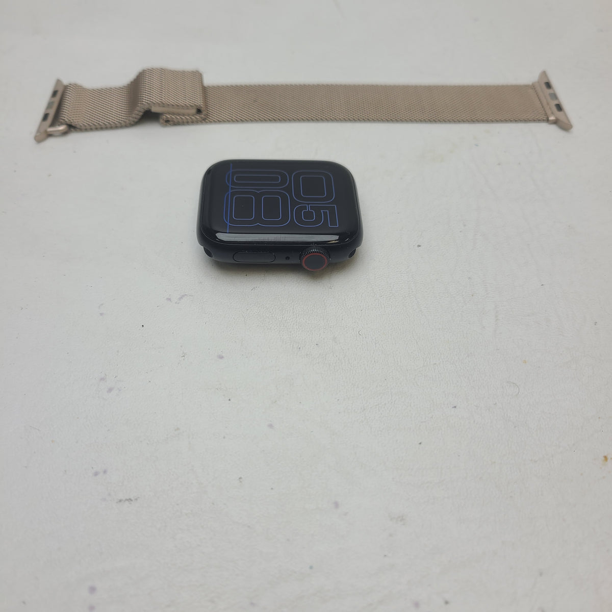 Apple Watch SE 2nd Gen 44mm Midnight GPS Cellular Unlocked Gold Milanese Band