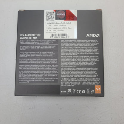 New AMD Ryzen 5 7600X 4.7 GHz 6 Core 100-100000593 12 Thread AM5