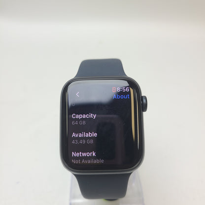 Unlocked Apple Watch SE 3 44MM Midnight Aluminum Black Sport Band MEPJ4LW/A