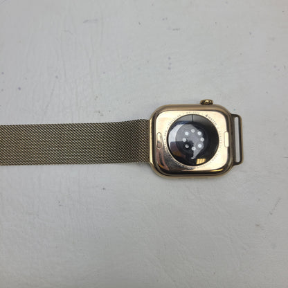 Unlocked Apple Watch Series 11 46MM Gold Titanium Gold Milanese Loop MFD84LW/A