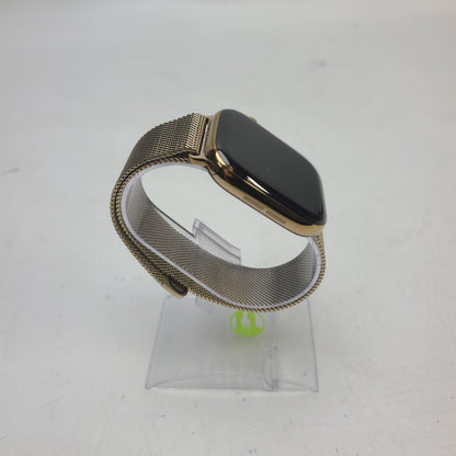 Unlocked Apple Watch Series 11 46MM Gold Titanium Gold Milanese Loop MFD84LW/A