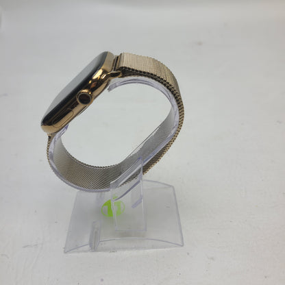 Unlocked Apple Watch Series 11 46MM Gold Titanium Gold Milanese Loop MFD84LW/A