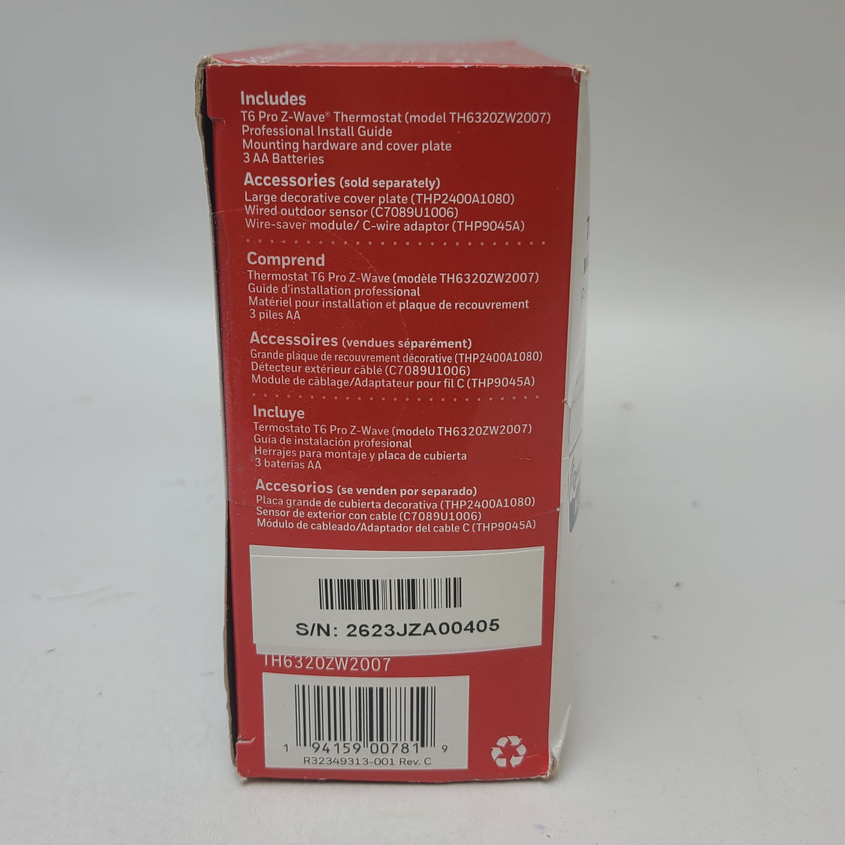 New Honeywell T6 Pro Z-Wave Plus with SmartStart Thermostat TH6320ZW2007