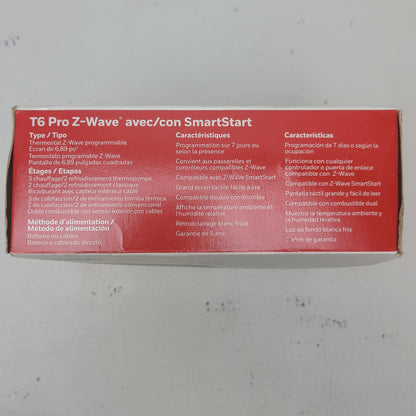 New Honeywell T6 Pro Z-Wave Plus with SmartStart Thermostat TH6320ZW2007