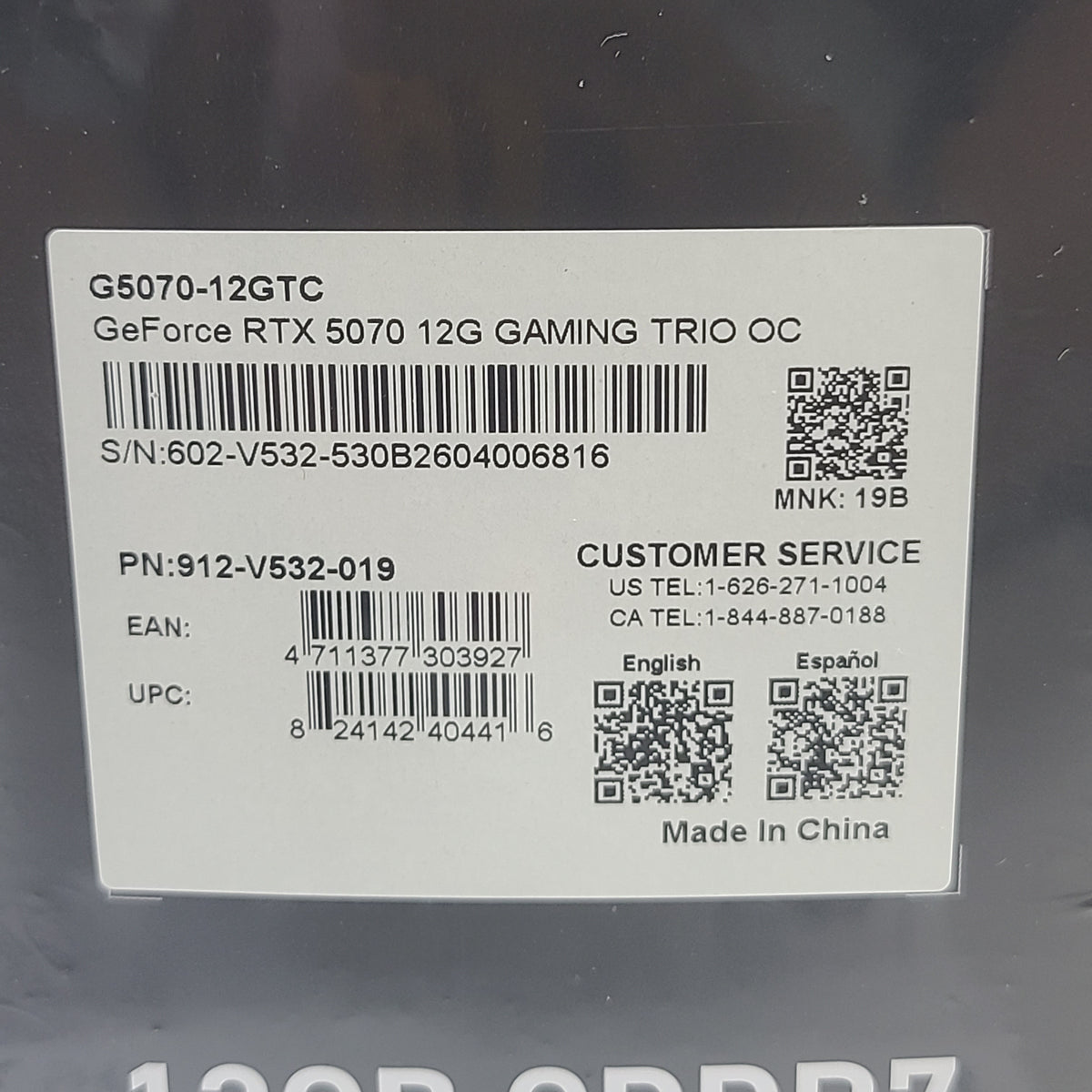 New MSI GeForce RTX 5070 Gaming Trio OC 12GB GDDR7 Graphics Card 
