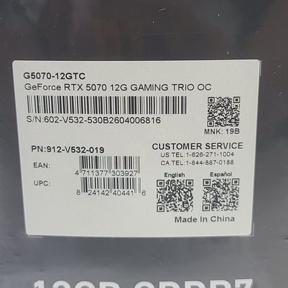 New MSI GeForce RTX 5070 Gaming Trio OC 12GB GDDR7 Graphics Card 