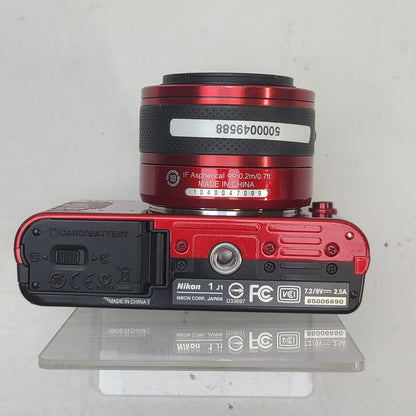 Nikon 1 J1 10.1MP Mirrorless Interchangeable Lens Red