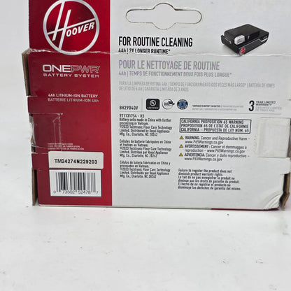 Hoover ONEPWR 4Ah Lithium-Ion Battery BH29040V Cordless Vacuum Battery