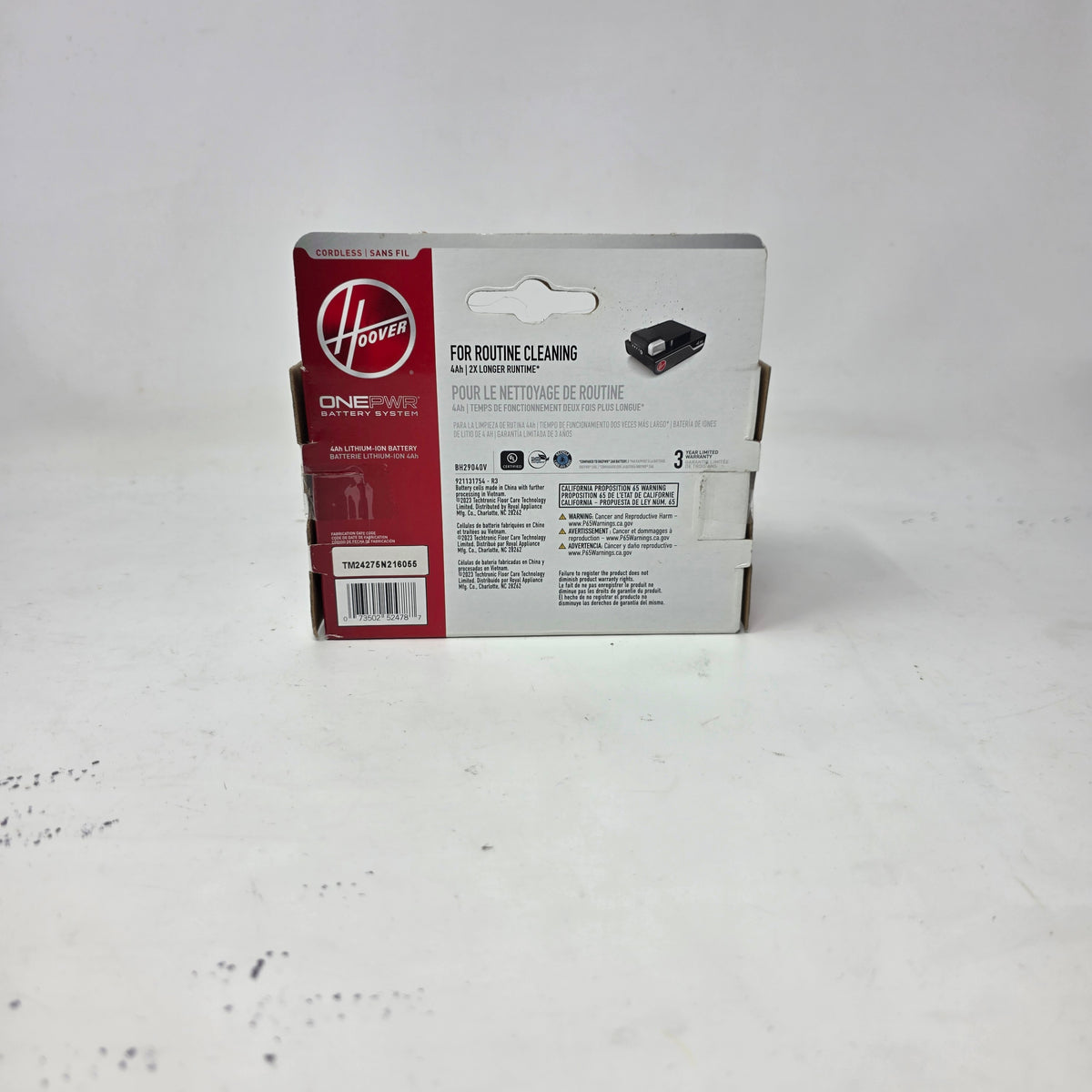 Hoover ONEPWR 4Ah Lithium-Ion Battery BH29040V Cordless Vacuum Battery