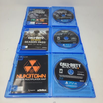 Lot of 6 Games PS4 GTA V Call of Duty Modern Warfare Black Ops 3 WWII Mortal Kombat