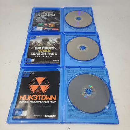 Lot of 6 Games PS4 GTA V Call of Duty Modern Warfare Black Ops 3 WWII Mortal Kombat