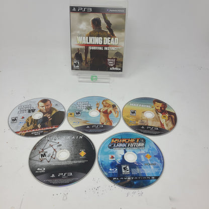 Lot of 6 Sony PS3 Games GTA IV V Walking Dead Max Payne Heavy Rain