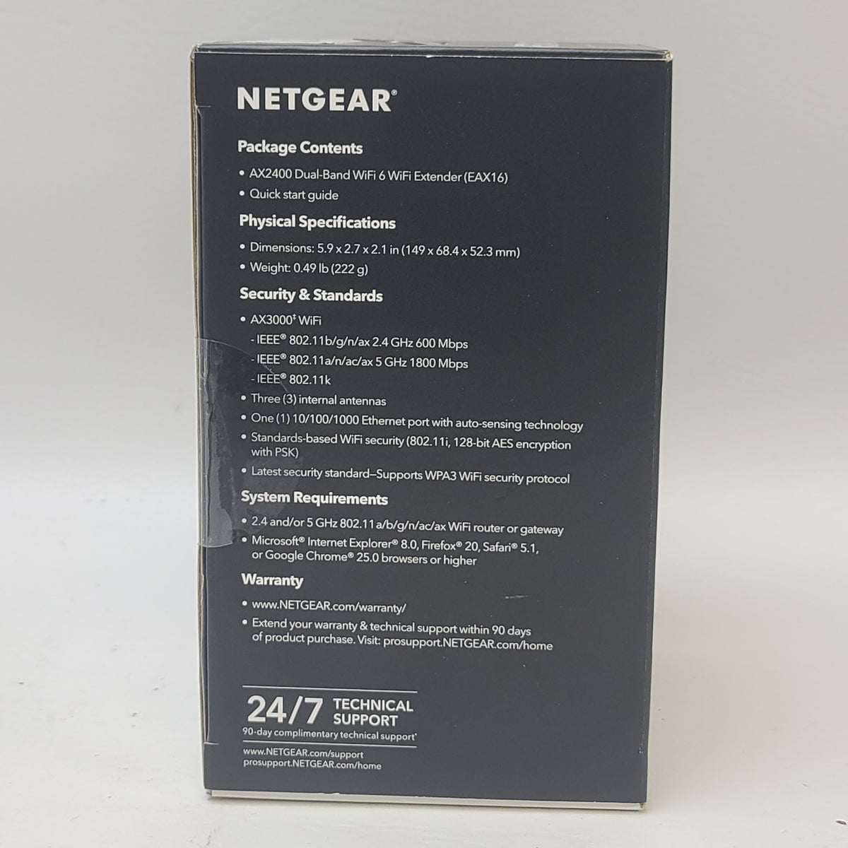 New NETGEAR AX2400 Dual Band WiFi 6 Wireless Router EAX16-100NAS