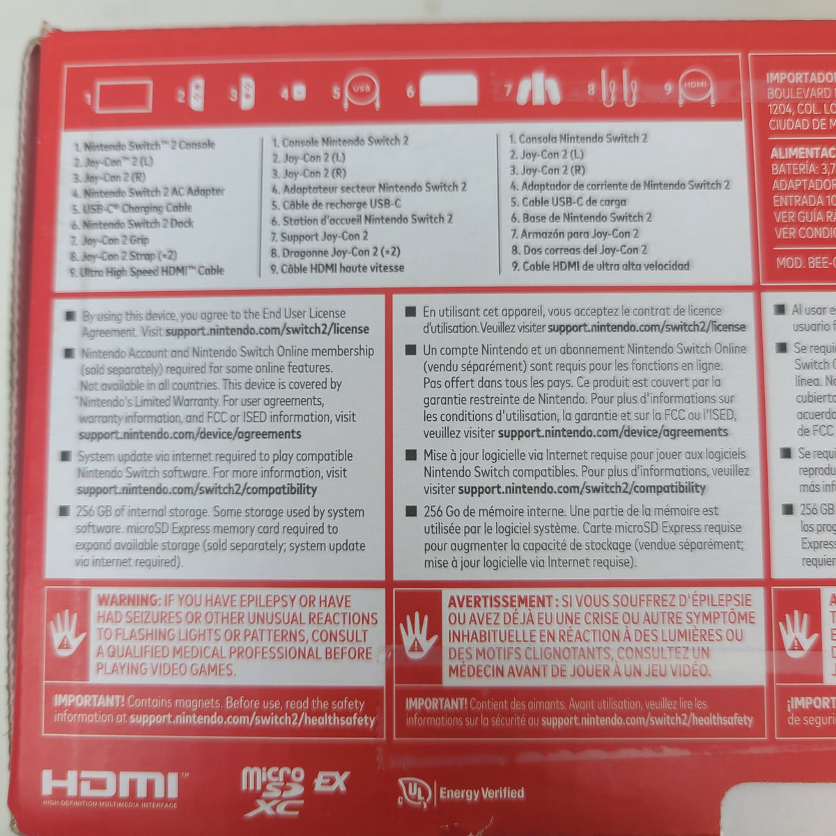 New Nintendo Switch 2 Console Gaming System BEE‑001 Black