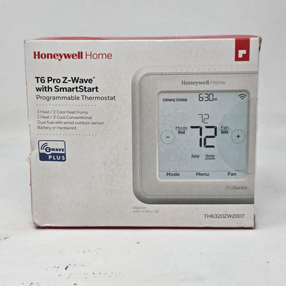 New Honeywell T6 Pro Z-Wave Smart Programmable Thermostat TH6320ZW2007