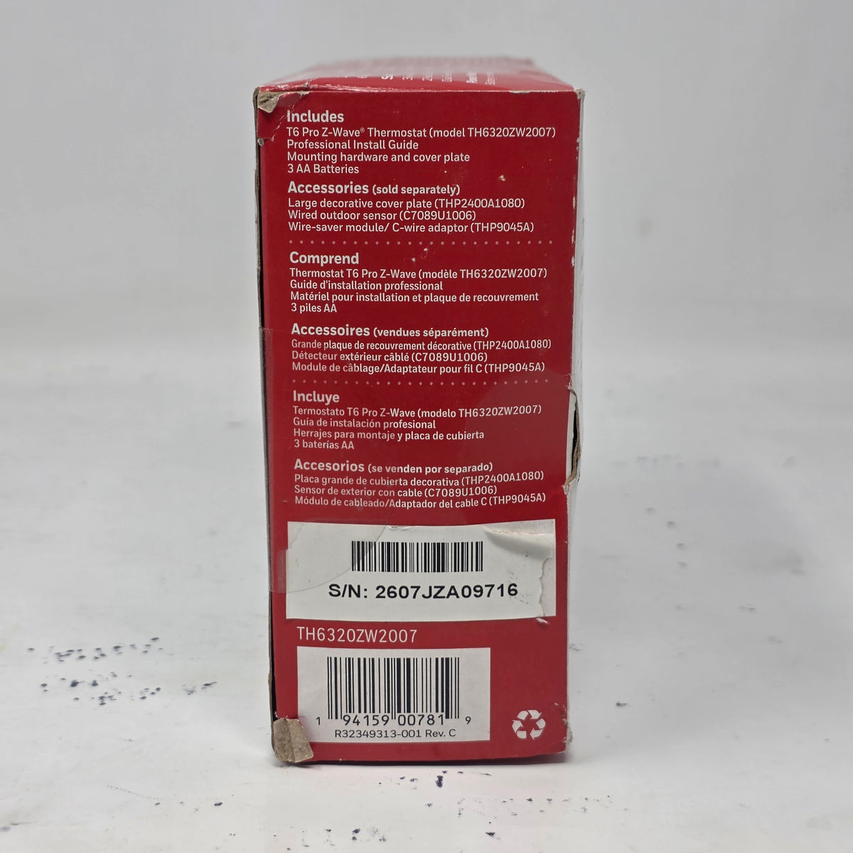 New Honeywell T6 Pro Z-Wave Smart Programmable Thermostat TH6320ZW2007