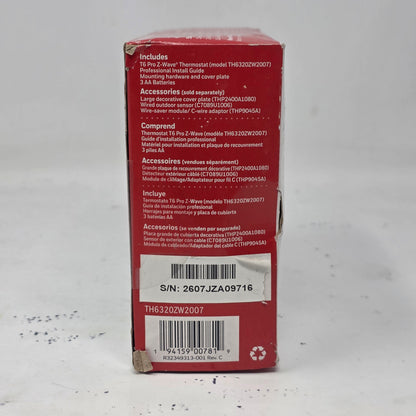 New Honeywell T6 Pro Z-Wave Smart Programmable Thermostat TH6320ZW2007