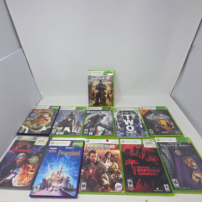 Lot of 11 Microsoft Xbox 360 Games Gears War 3 Destiny Watch Dogs Mass Effect 3