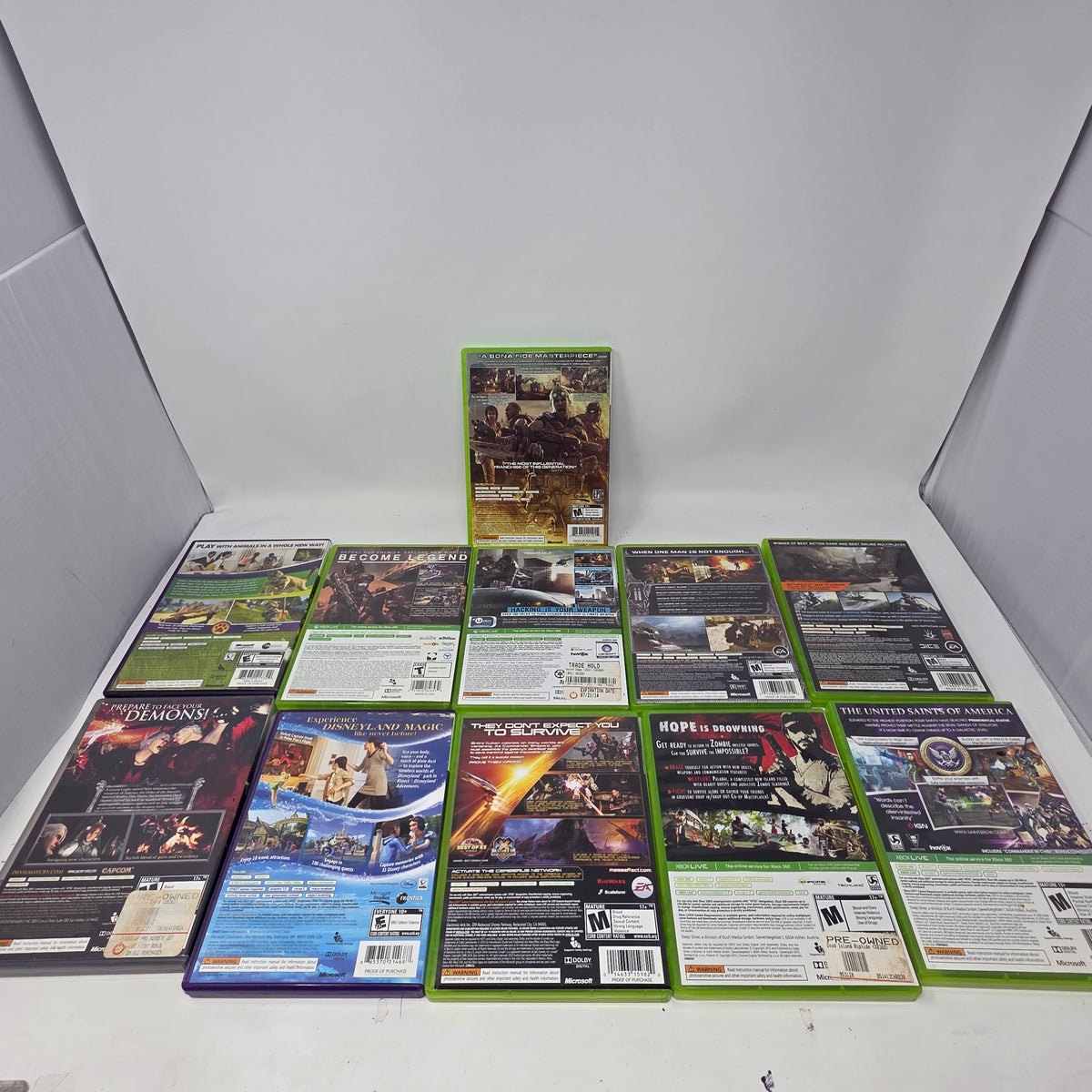 Lot of 11 Microsoft Xbox 360 Games Gears War 3 Destiny Watch Dogs Mass Effect 3
