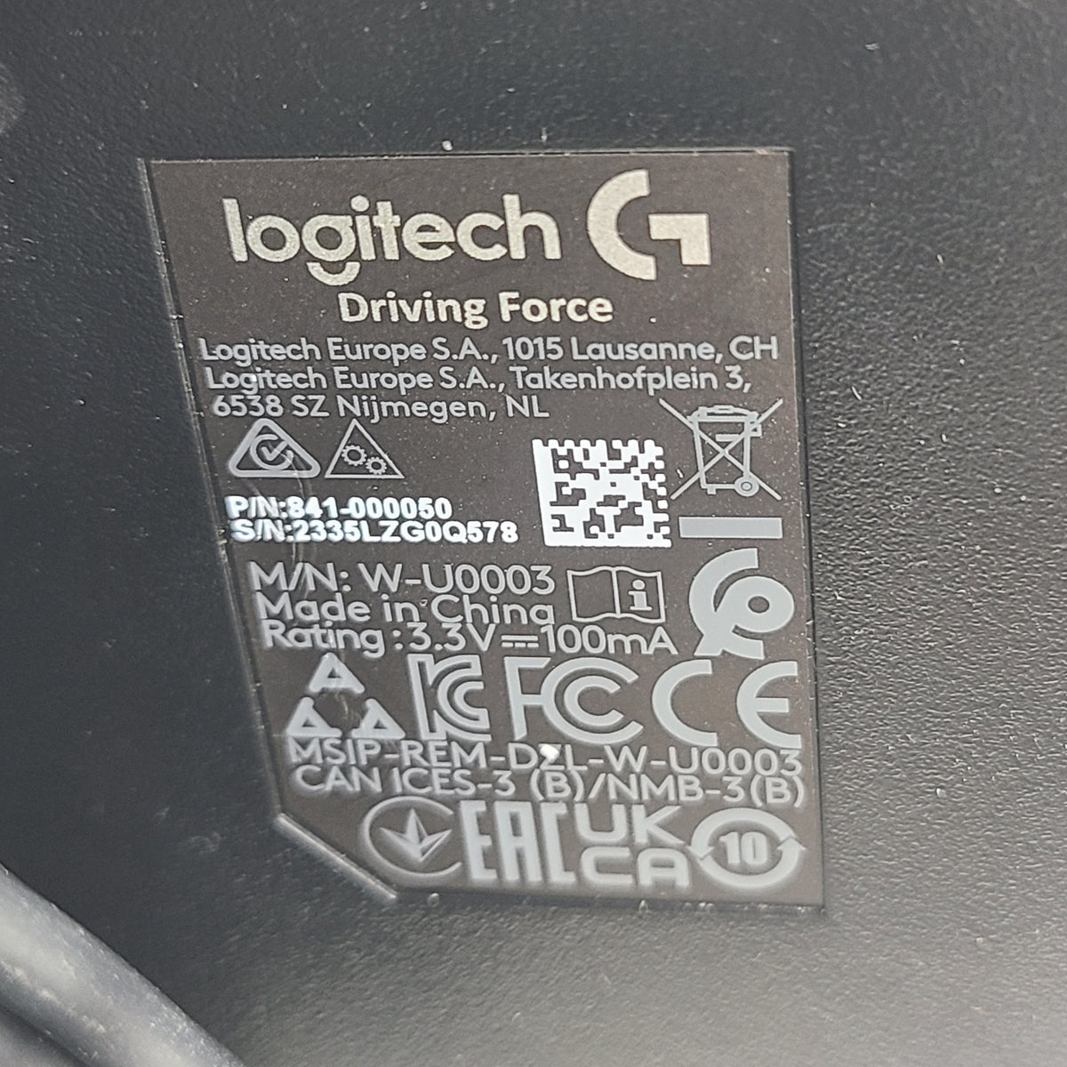 Logitech G29 Driving Force W-U0002 Racing Wheel For PlayStation 4/5 