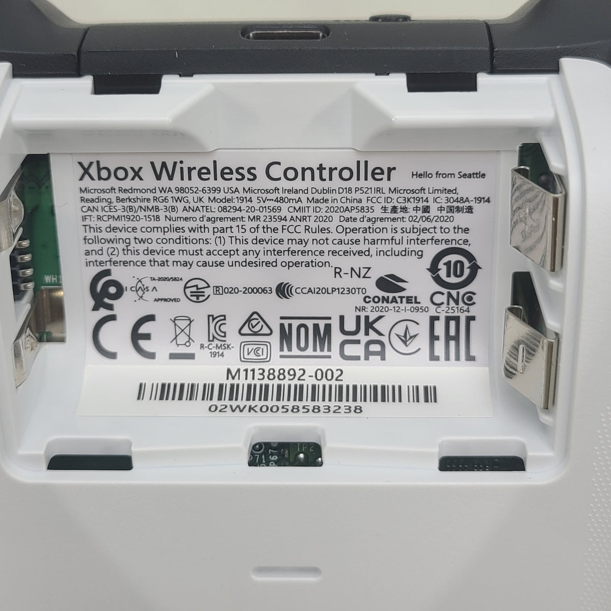 Microsoft Xbox One Wireless Controller Electric Volt QAU-00021