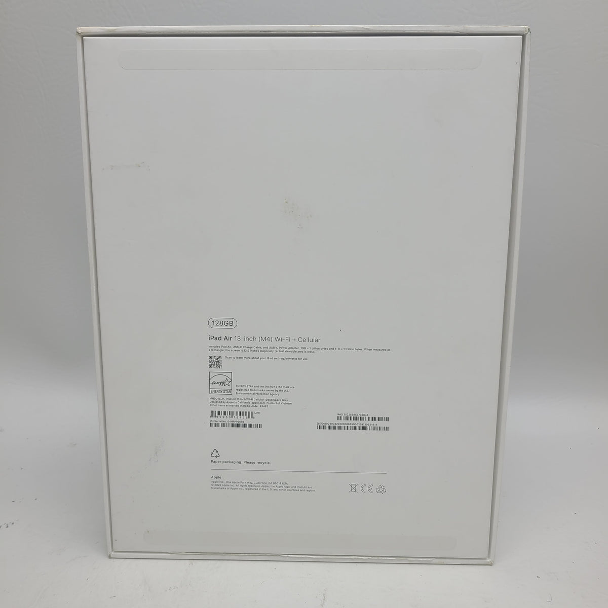 WiFi Only Apple iPad Air 13" M4 128GB Space Gray MH9D4LL/A