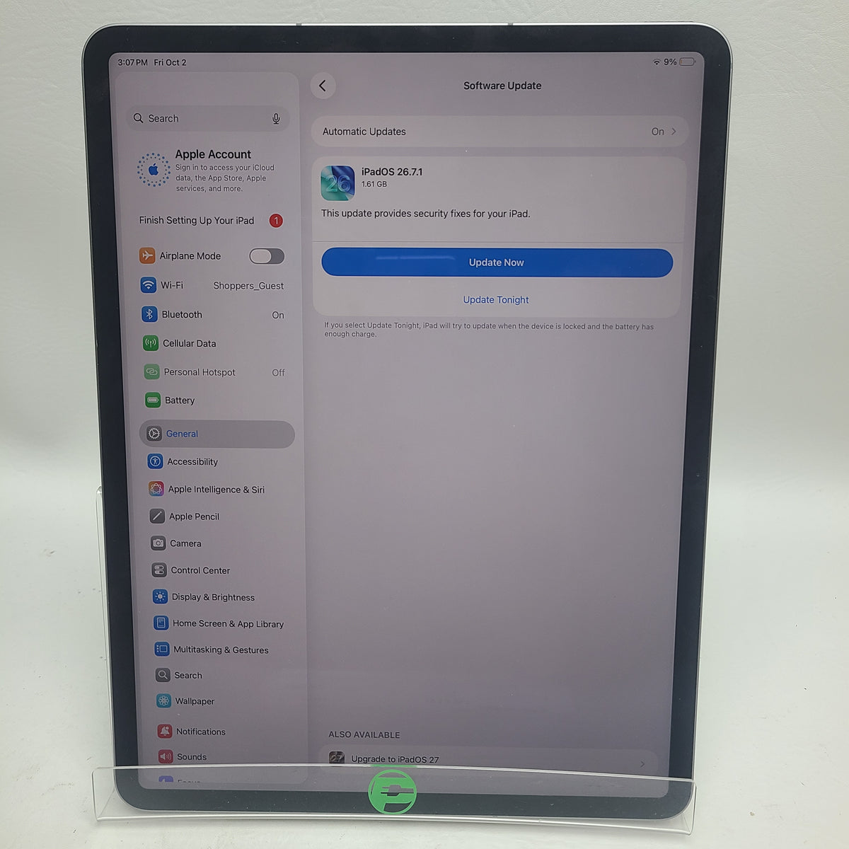 WiFi Only Apple iPad Air 13" M4 128GB Space Gray MH9D4LL/A