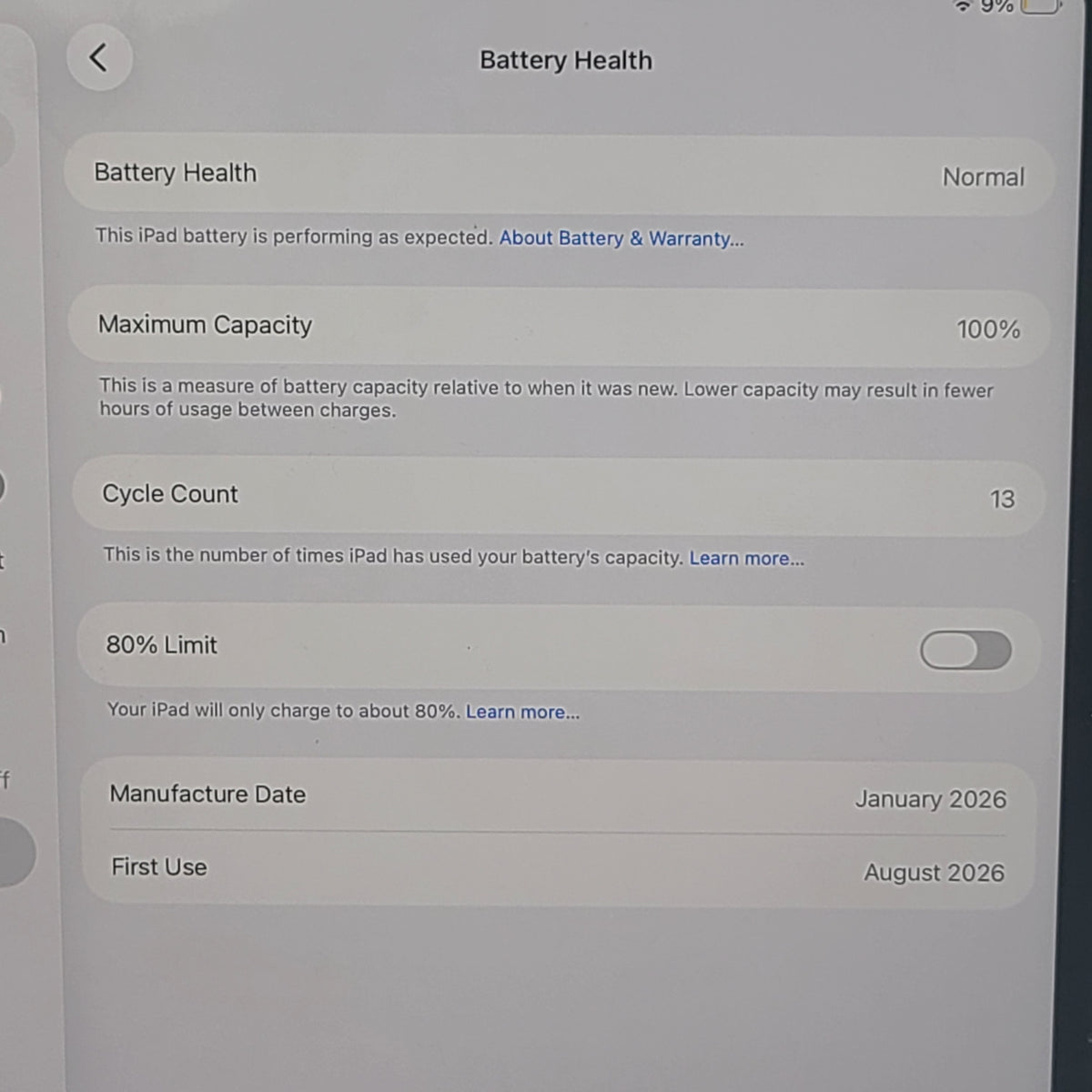 WiFi Only Apple iPad Air 13" M4 128GB Space Gray MH9D4LL/A