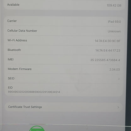 WiFi Only Apple iPad Air 13" M4 128GB Space Gray MH9D4LL/A